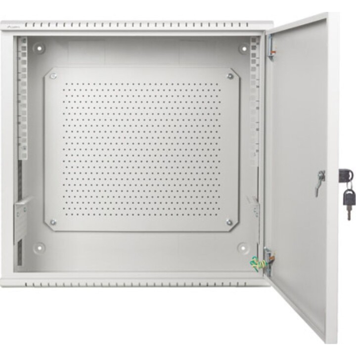 Lanberg 19" Wandmontage-Rackschrank 6U+3U/540x200 Low Profile, Grau, (montiert)