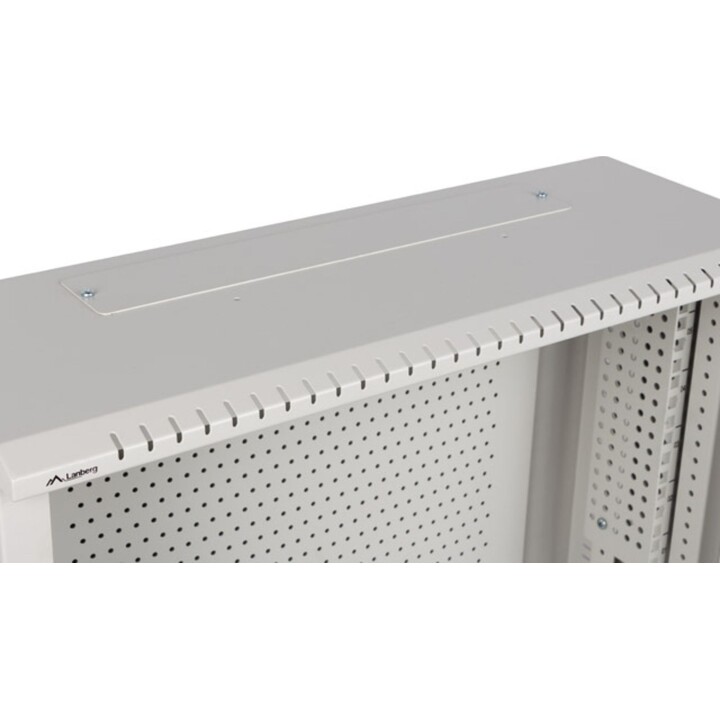 Lanberg 19" Wandmontage-Rackschrank 6U+3U/540x200 Low Profile, Grau, (montiert)