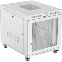 Gabinete de rack autoportante Lanberg 19" 15U/800x1000 (pacote plano) com porta de malha LCD, cinza