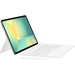 Samsung Book Cover AI Keyboard Case White for Galaxy Tab S10 FE Plus