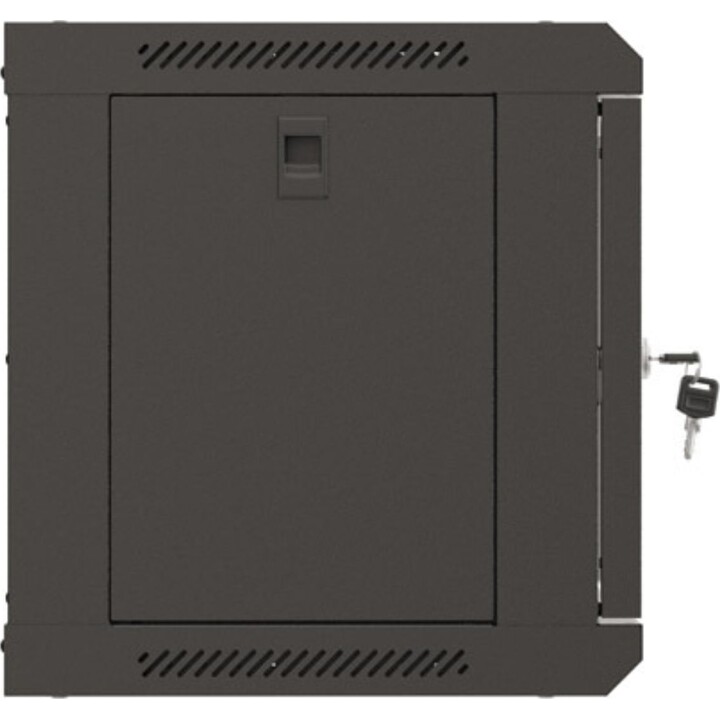 Lanberg Armario rack 19" para pared 6u/540x350 (paquete plano) con puerta de cristal, negro