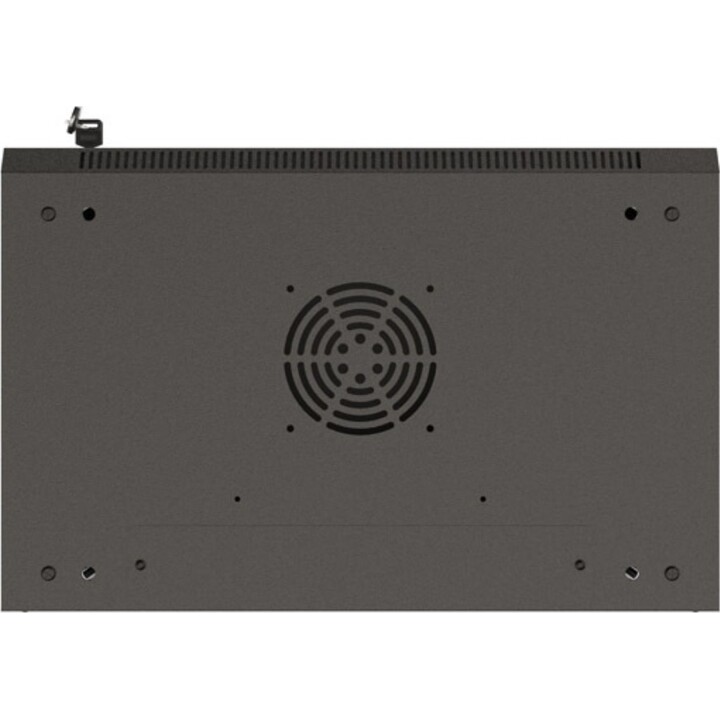 Lanberg Armario rack 19" para pared 6u/540x350 (paquete plano) con puerta de cristal, negro