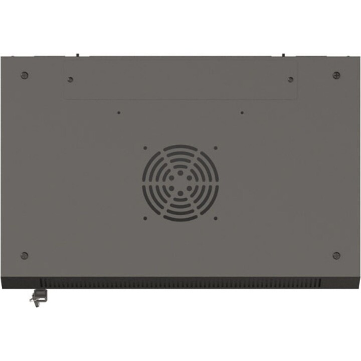 Lanberg Armario rack 19" para pared 6u/540x350 (paquete plano) con puerta de cristal, negro