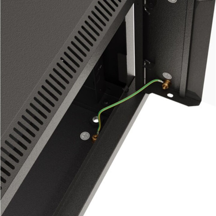 Lanberg Armario rack 19" para pared 6u/540x350 (paquete plano) con puerta de cristal, negro
