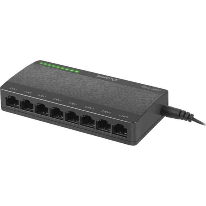 Lanberg DSP1-1008 Conmutador de escritorio Gigabit Ethernet no administrado 8x 1gb/s 5V