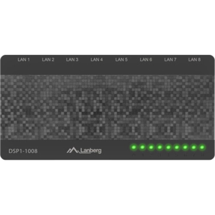 Lanberg DSP1-1008 Conmutador de escritorio Gigabit Ethernet no administrado 8x 1gb/s 5V