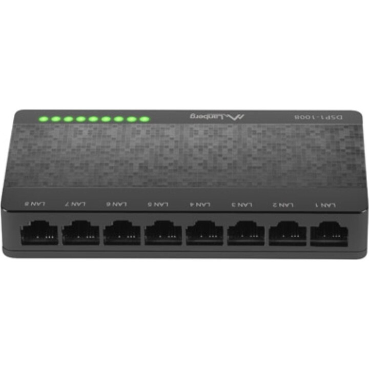 Lanberg DSP1-1008 Conmutador de escritorio Gigabit Ethernet no administrado 8x 1gb/s 5V