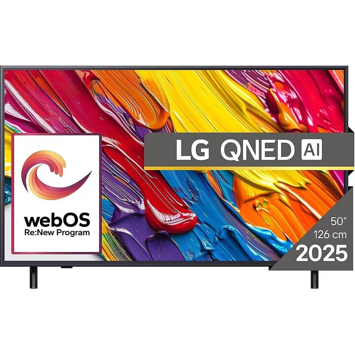 LG Smart TV 4K de 50 polegadas, 3840 x 2160, sem fios, Bluetooth, WebOS, preto, 50Qned82A3B