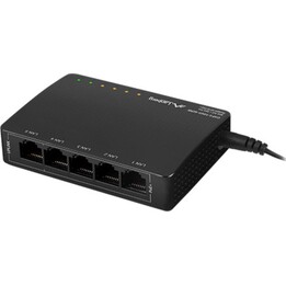 Lanberg conmutador 5x 1 gb poe+ (4 puertos poe 30w/puerto máx 60w) escritorio no gestionado