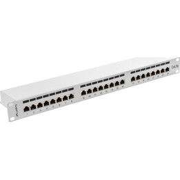 Lanberg 24 portas 1U 19" Cat.5e FTP blindado patch panel, cinza
