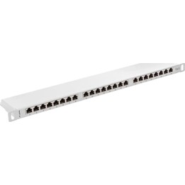 Lanberg 24-port patch panel, 0.5U 19" cat.6 ftp shielded, gray