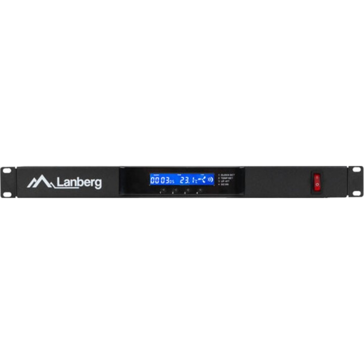 Lanberg Ventilation panel with LCD 4 fans + thermostat 230v, black