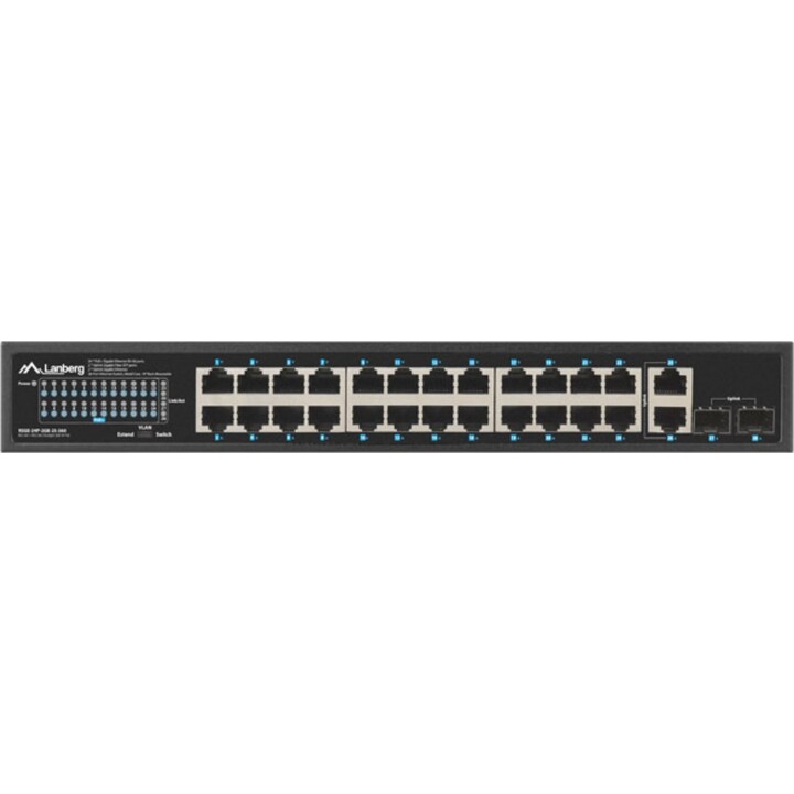 Lanberg conmutador 24x 1 gb poe+/2x gb 2x sfp rack 19" gigabit ethernet 360w