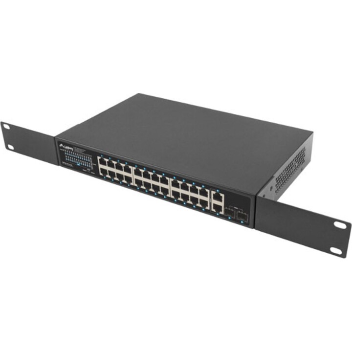 Lanberg conmutador 24x 1 gb poe+/2x gb 2x sfp rack 19" gigabit ethernet 360w