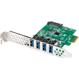 Placa Lanberg PCI Express X1 de baixo perfil- 4x USB-A 3.1 Gen1