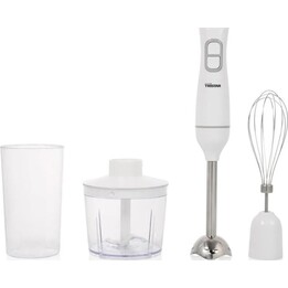 Das Tristar Mixer-Set beinhaltet Schneebesen, Rührbesen, Zerkleinerer und Messbecher