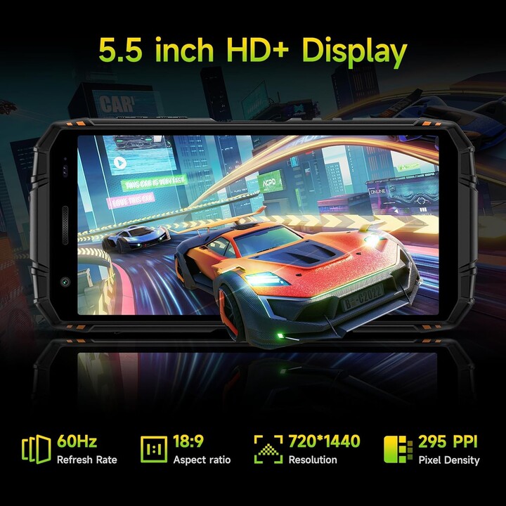 Doogee Fire 3 Pro, 4 Go 128 Go, 5,5 HD+, 8350 mAh, gris