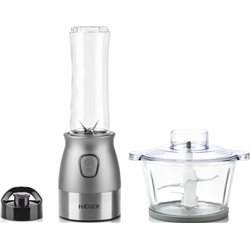 Haeger LQ-2E1.009A 0.6 L Blender, 500 W Glass Blender, Grey, Stainless Steel