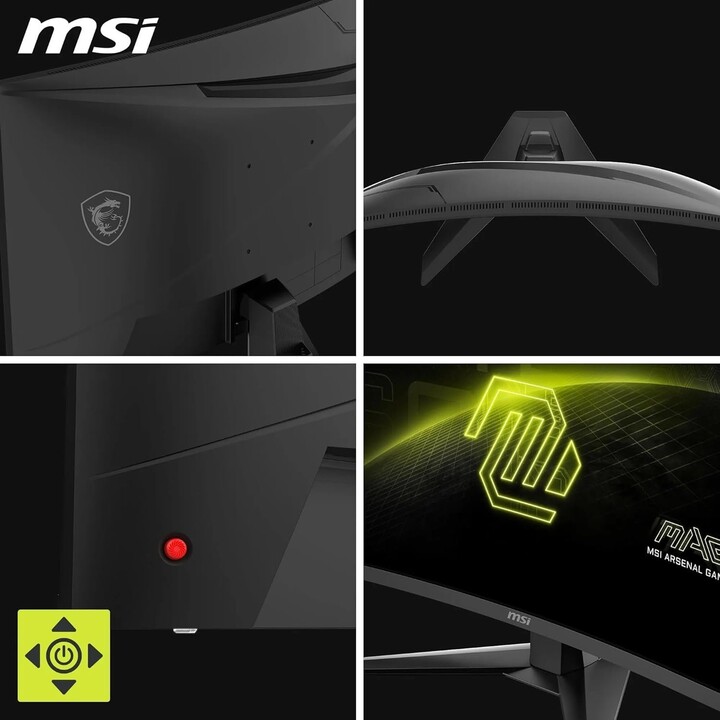Msi Mag 275Cqf E18 27" Gaming/Curved Matte LCD Panel Monitor 2560X1440 16:9 180Hz 0.5 Ms Farbe Schwarz