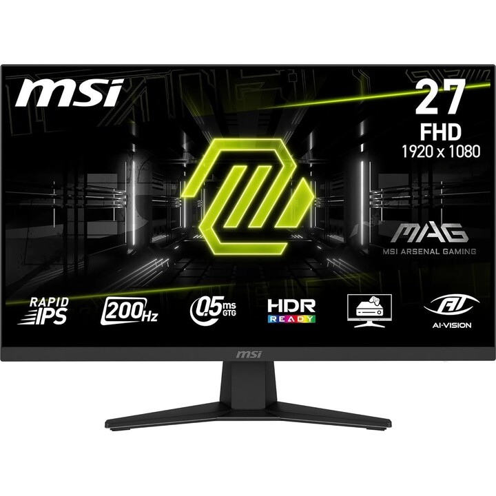 LCD-Monitor | MSI | MAG 274F | 27 Zoll | Gaming | Matt | IPS-Panel | 1920 x 1080 | 16:9 | 200 Hz | 0,5 ms | Farbe: Schwarz | MAG
