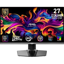 MSI MAG 272UP QD-OLED X24 26,5-Zoll 3840 x 2160 (UHD) Gaming-Monitor, 240Hz, AMD Adaptive-Sync, HDR Ready, HDMI, VGA-Anschluss, 