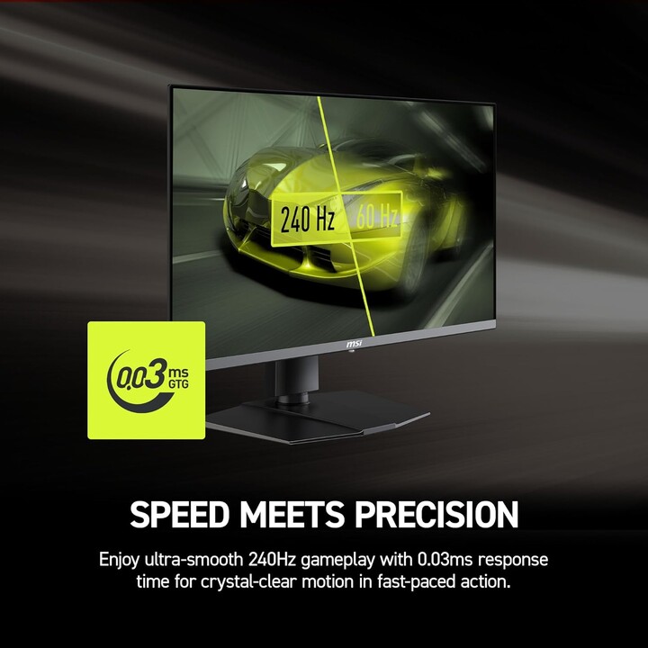 MSI MAG 272UP QD-OLED X24 26,5 pouces 3840 x 2160 (UHD), 240Hz, AMD Adaptive-Sync, HDR Ready, HDMI, port VGA, montage VESA, incl