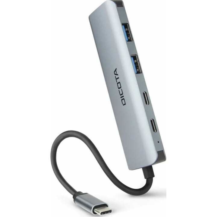 Discota Hub USB-C 4 in 1 ad alta velocità da 10 Gbps, Argento