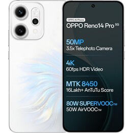 Oppo Reno14 Pro 5G, 12GB 512GB, 6,83 AMOLED FHD+, 6200mAh, Bianco opale
