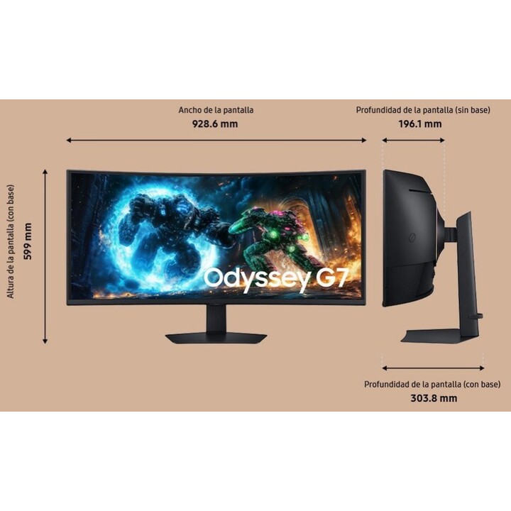 Monitor LCD Samsung 40" 5120 x 2160 Pixel WHD Rapporto d'aspetto nativo 21:9 LCD curvo LS40FG750EUXEN