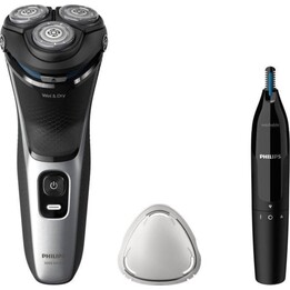 Philips Shaver 3000 Series S3143/02 Afeitadora eléctrica en seco/húmedo + recortadora de nariz/oídos