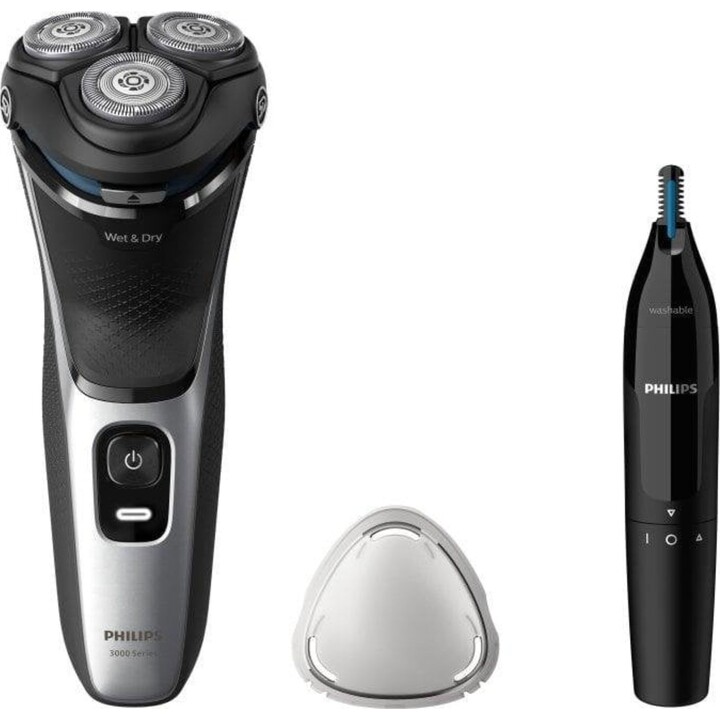 Philips Shaver 3000 Series S3143/02 Afeitadora eléctrica en seco/húmedo + recortadora de nariz/oídos
