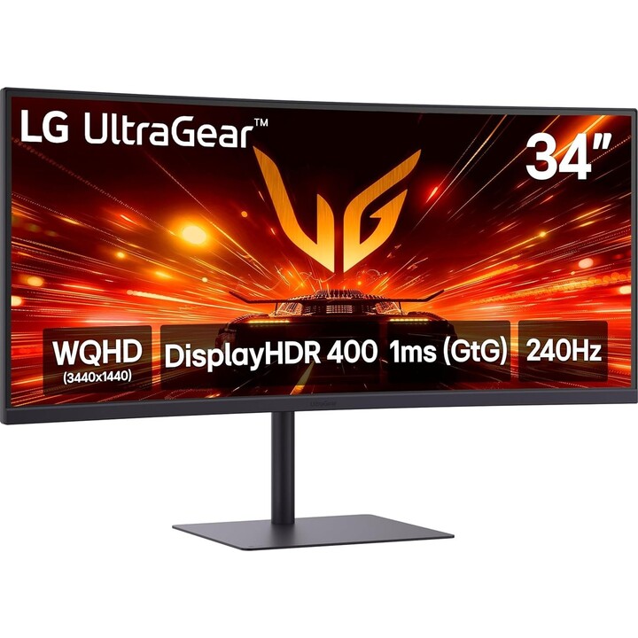 Monitor LCD LG 34" 3440 x 1440 píxeles Relación de aspecto nativa 21:9 Curvo 34G630A-B