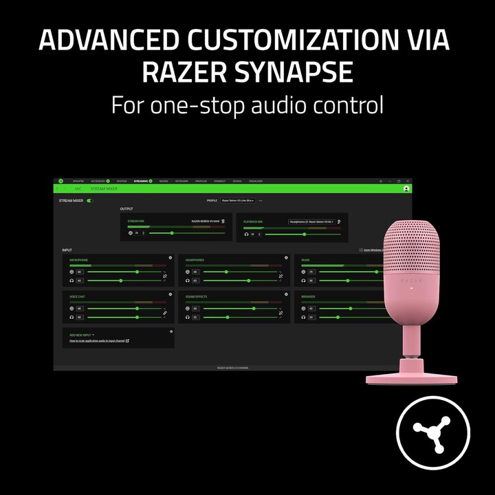 Razer Rz19-05050200-r3m1 Metallmikrofon, Quarz-OberflächenmikrofonfürTisch