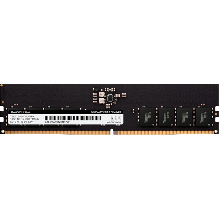 Team Group Elite 16GB 1x16GB 5600MHz CL46 XMP Black