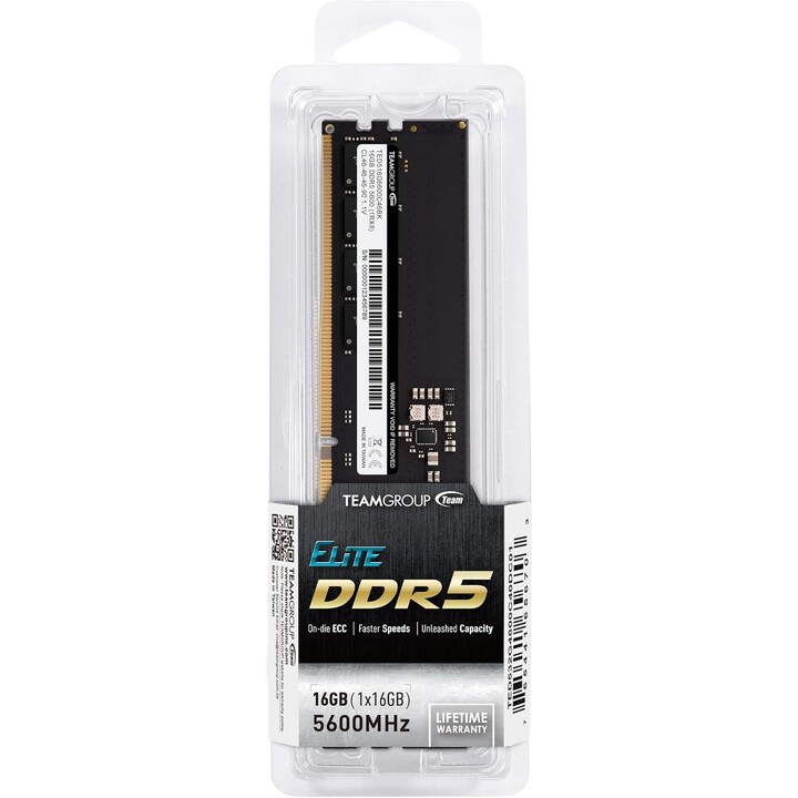 Team Group Elite 16GB 1x16GB 5600MHz CL46 XMP Black