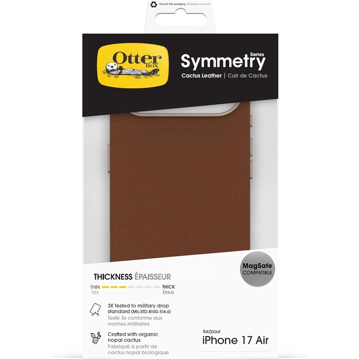 Coque OtterBox Symmetry Cactus Leather pour Apple iPhone Air - Marron