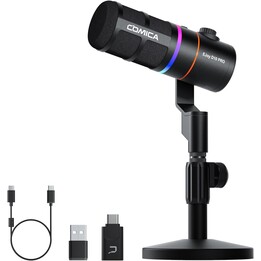 COMICA EJoy D10 Pro (D) Microfone sem fio para jogos, Preto