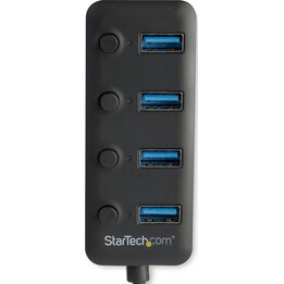 Startech USB 3.0 Splitter-Hub, 4 Ports, mit individuellen Ein-/Ausschaltern