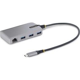 Startech 3-Port USB-C Hub USBA - 5Gbps USB 3.0 RJ45 Gigabit Ethernet Network