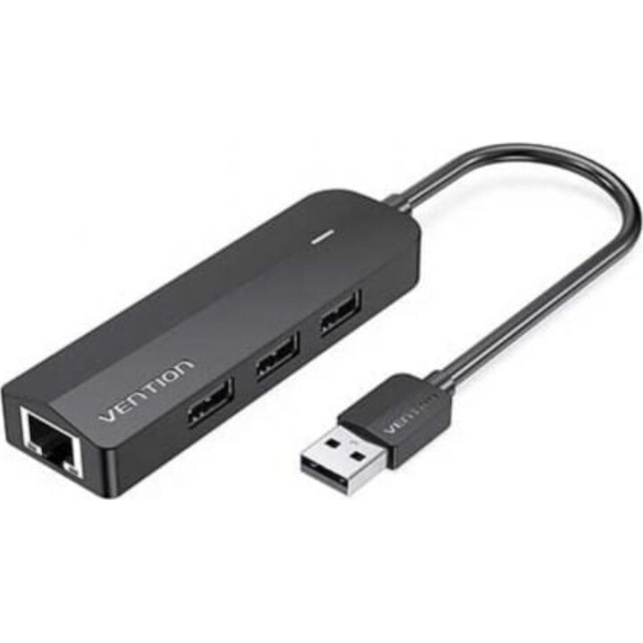 Docking Vention CHPBB 3xUSB 2.0/Micro USB PD/RJ45/Nero/ABS