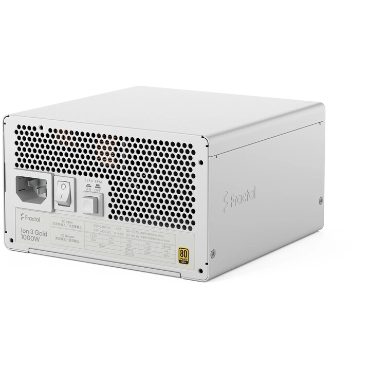 Fractal Design Ion 3 80+ Gold White Power Supply (fd-p-ia3g-101)