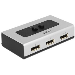 Switch manual de 2 portas DisplayPort 1.4 da DeLOCK
