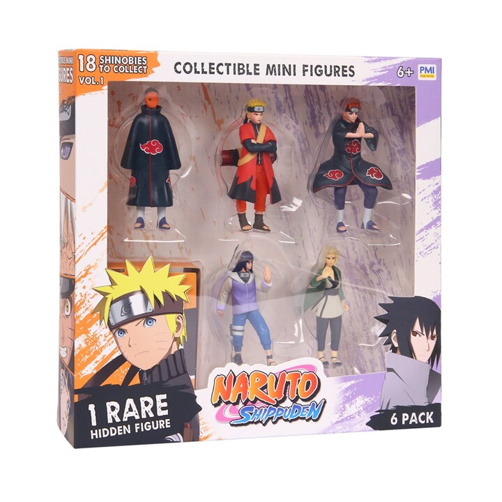 FIGURAS DE NARUTO SHIPPUDEN - EDIÇÃO DELUXE COM 6 UNIDADES VER. d