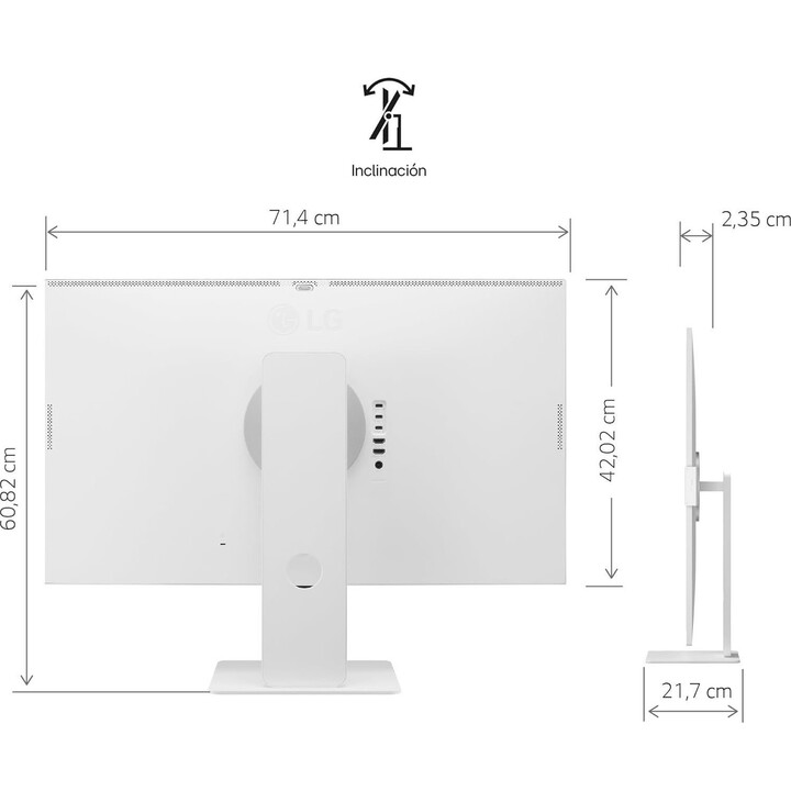 LG 32U850SA-W Pantalla para PC 80 cm (31,5") 3840 x 2160 píxeles 4K Ultra HD LED Blanco