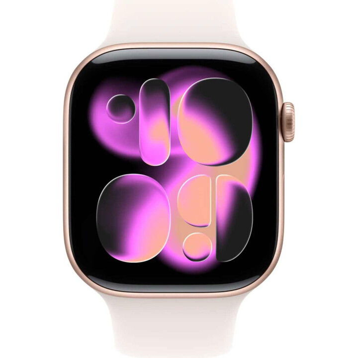 Apple Watch Series 11 GPS Cellular 46 mm caixa de alumínio ouro rosa com pulseira esportiva rosa blush - tamanho M/L
