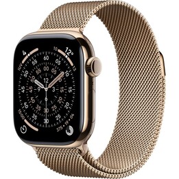 Apple Watch Series 11 GPS Cellular 46mm Caja de titanio dorado y correa milanesa dorada - Talla M/L