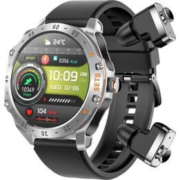 EIGIIS T95C Silver with Silicone Strap and Earphones