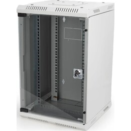 10" and 19" Combination Wall Box, 10U Horizontal (10"), 5U Vertical (19"), Gray