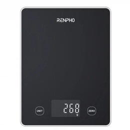 Renpho Calibra 1L Preto Balcão Rectângulo Balança de cozinha eletrónica