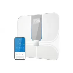 Renpho Elis Aspire C - Balance connectée Wi-Fi - Ito - 3 piles AAA - 28 x 28 x 2,5 cm - Blanche